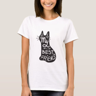 Camiseta Melhor Amigo É Meu Gato Citação Divertida de Gato