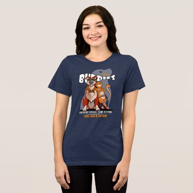 Camiseta Melhor Amigo (Modo escuro) | Mulheres (Frente Completa)