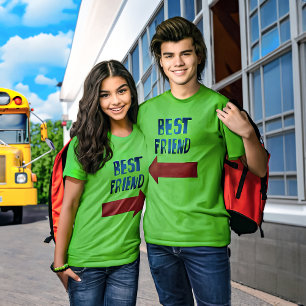 Camiseta Melhor amigo que aponta a seta vermelha