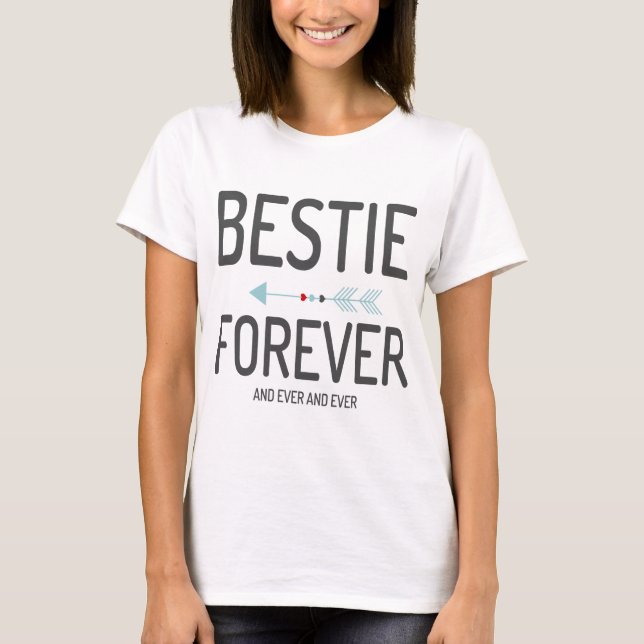 Camiseta Melhor amigo que combina Bestie para sempre Frien (Frente)