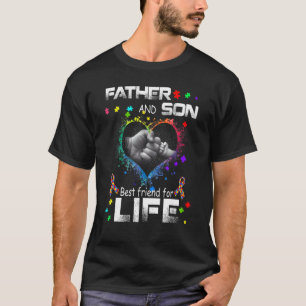Camiseta Melhor Amigos Pai Filho Para a Vida Conscientizaç