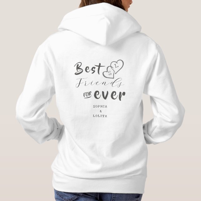Camiseta Melhor Amigos para Hoodie Personalizada - Adiciona (Verso)