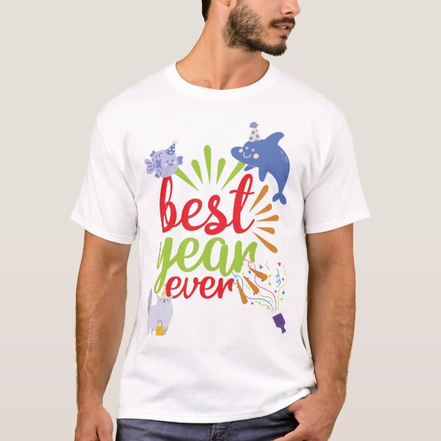 Camiseta Melhor Ano De Animais De Festa (Frente)