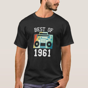 Camiseta Melhor Ano De Nascimento De 1961 Aniversário De 19