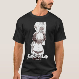 Camiseta Melhor Arte de Banda de Maid Japonesa