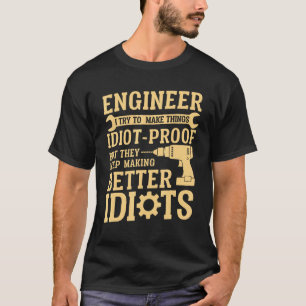 Camiseta Melhor Arte de Engenheiro para Homens e Mulheres E