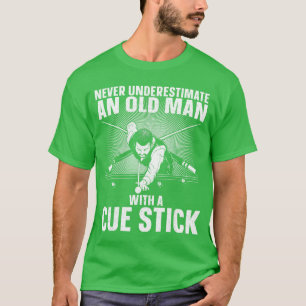 Camiseta Melhor Arte de Piscina para Homens Avô Jogador de