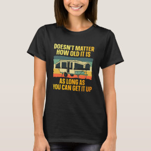Camiseta Melhor Arte de Pop Up Camper para Homens Mulheres 