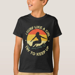Camiseta Melhor Arte de Surf para Garotas Mulheres Praia Su