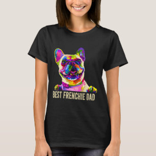 Camiseta Melhor Arte Frenchie Pai Bulldog Francês Pai de Ca