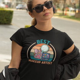 Camiseta Melhor artista de maquiagem - retrô