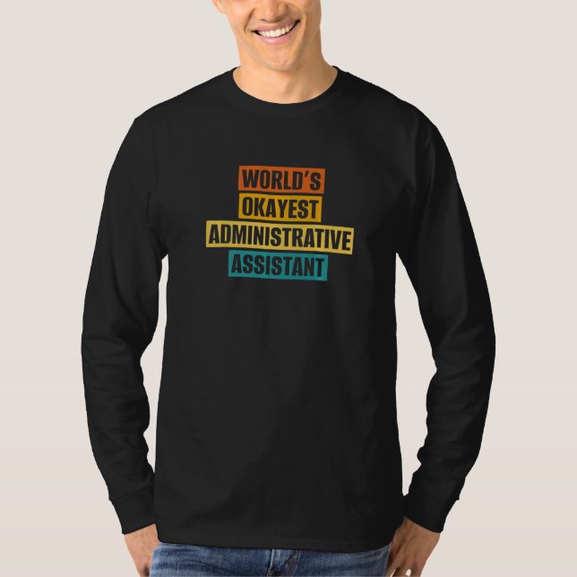 Camiseta Melhor Assistente Administrativo Professor do Mund (Frente)