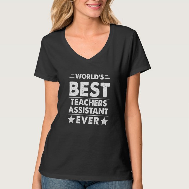 Camiseta Melhor Assistente de Professores do Mundo Já   (Frente)
