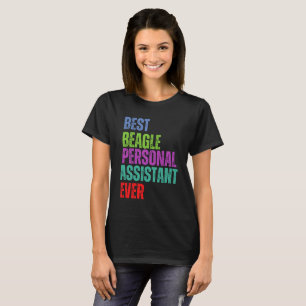 CAMISETA MELHOR ASSISTENTE PESSOAL BEAGLE NUNCA DESIGN