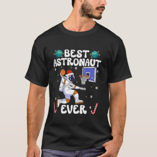 Camiseta Melhor Astronauta de Todos os Tempos Natal Basquet