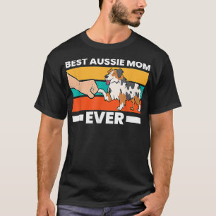 Camiseta Melhor Aussie Mama Ever Australiana Shepherd Mãe A