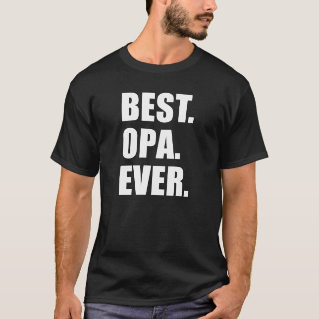 Camiseta Melhor avô alemão de Opa (ON DARK) (Frente)