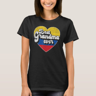 Camiseta Melhor Avó Alguma Vez Colômbia Bandeira Vovó Colom