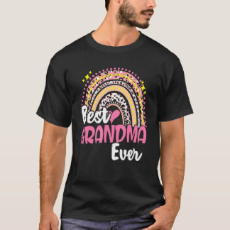 Camiseta Melhor Avó Alguma Vez Engraçado Leopardo-Rainbow M