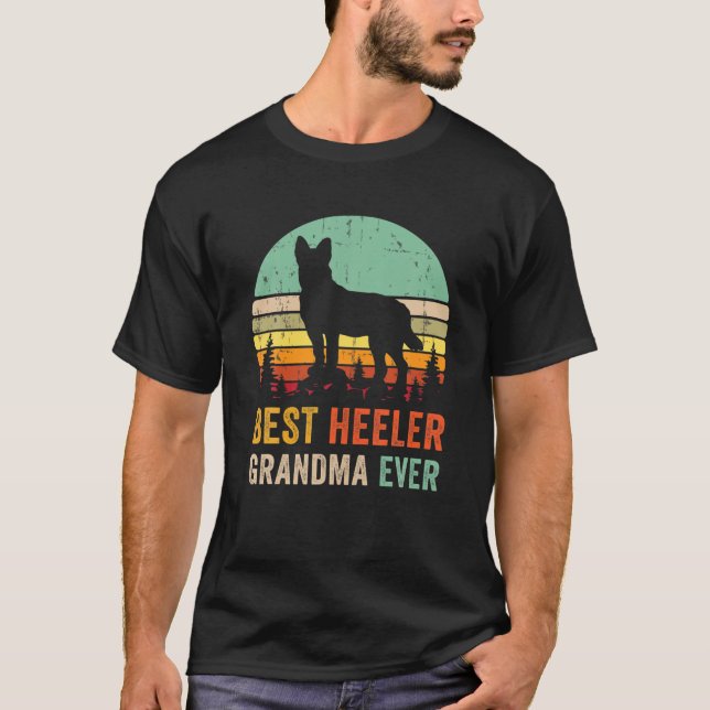 Camiseta Melhor Avó Alguma Vez Presente Red Blue Heeler Aus (Frente)