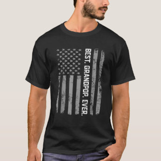 Camiseta Melhor Avô Alguma Vez Vintage - Bandeira Americana
