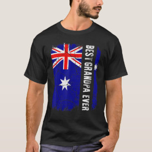 Camiseta Melhor Avô Australiano Ever Austrália Bandeira Pad