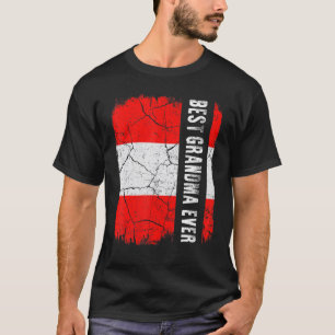 Camiseta Melhor Avó Austríaca Nunca Áustria Bandeira D