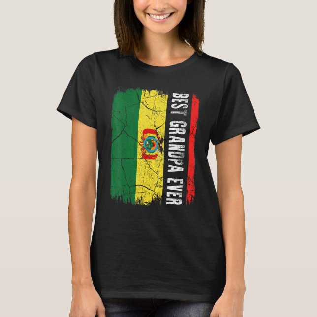 Camiseta Melhor Avô Boliviano Ever Bolívia Avô Pai (Frente)
