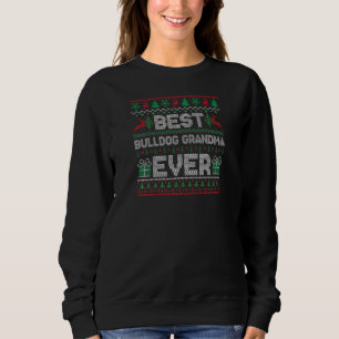 Camiseta Melhor Avó Bulldog de Todos os Tempos Pjs Natal Fe