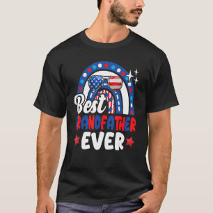 Camiseta Melhor Avô De Arco-Íris Usa Bandeira 4 De Julho