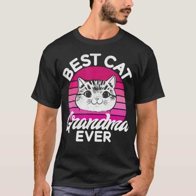 Camiseta Melhor Avó De Gato Alguma Vez Vovó De Gato (Frente)