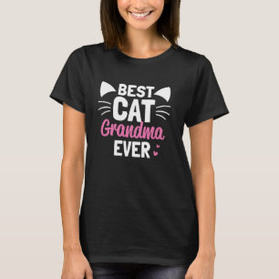 Camiseta Melhor Avó de Gato de Todos os Tempos Divertido Di