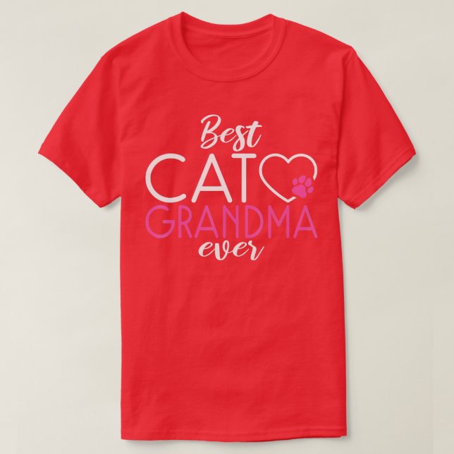 Camiseta Melhor Avó de Gato do Gato de Gatinho (Frente do Design)