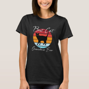 Camiseta Melhor Avó De Gato Nunca - Vintage retro Grandma