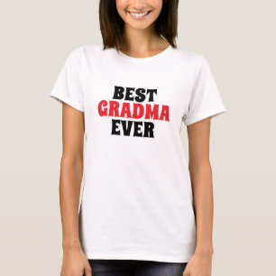 Camiseta Melhor Avó de todas elegante preto e branco