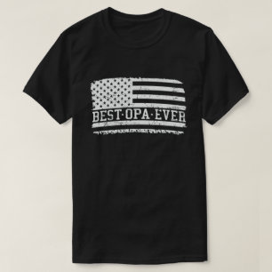 Camiseta Melhor Avô de Todos Bandeira Americana Vintage