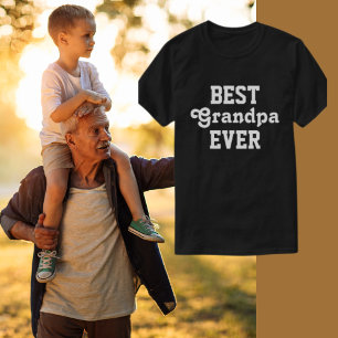 Camiseta Melhor Avô de Todos Dia dos Pais Texto Preto e Bra