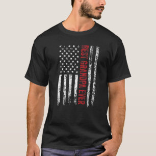 Camiseta Melhor Avô De Todos Os Estados Unidos Bandeira Pap