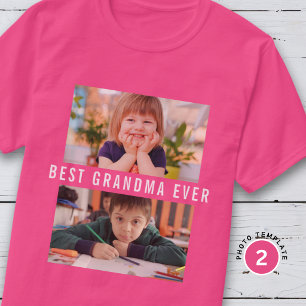 Camiseta Melhor Avó de Todos os Tempos Netos 2 Colagem de F