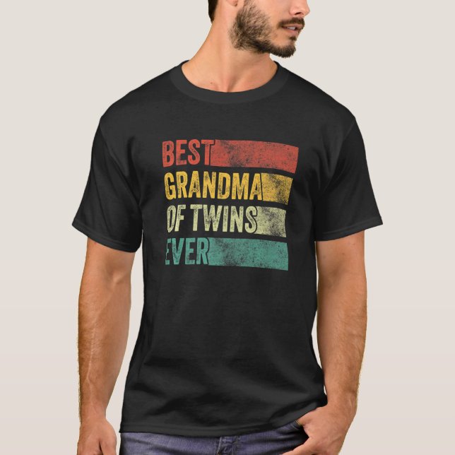 Camiseta Melhor Avó de Twins Engravidando Engraçado (Frente)