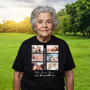 Camiseta Melhor Avó do Mundo Fotos Personalizadas Nome dos