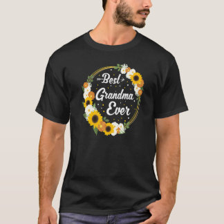 Camiseta Melhor Avó do Mundo Jardineira de Flores