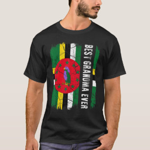 Camiseta Melhor Avó Dominicana de Todos os Tempos Bandeira