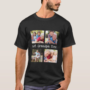 Camiseta Melhor Avô Ever 4 Fotocolagem Diversão Keepsasasas