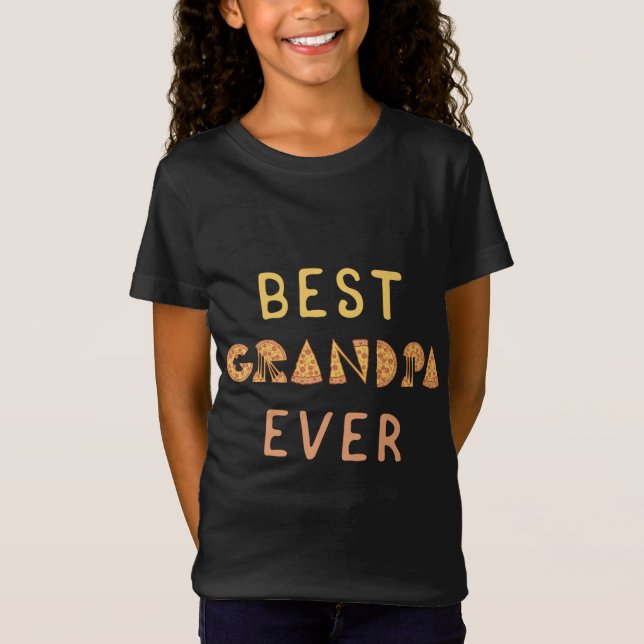 Camiseta Melhor Avô Ever Pizza Sobrevoando Avós Dia Gra (Frente)