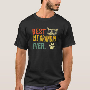 Camiseta Melhor Avô Gato de Todos os Tempos Vintage Dia dos