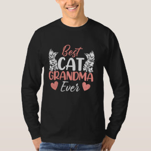 Camiseta Melhor Avó Gato Proprietária De Gatinho Vovó Kitt
