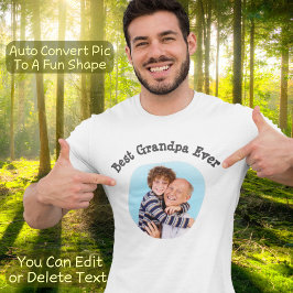 Camiseta Melhor Avô Já Criou Seu Próprio Texto Fotográfico 