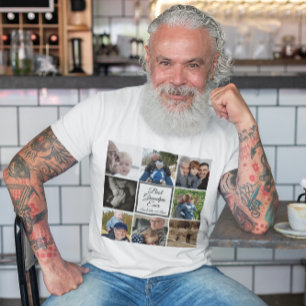 Camiseta Melhor avô já fotografou colagem personalizada t