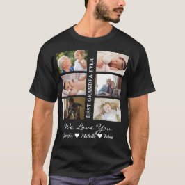 Camiseta Melhor Avô já Personalizado Fotografias Nome para 